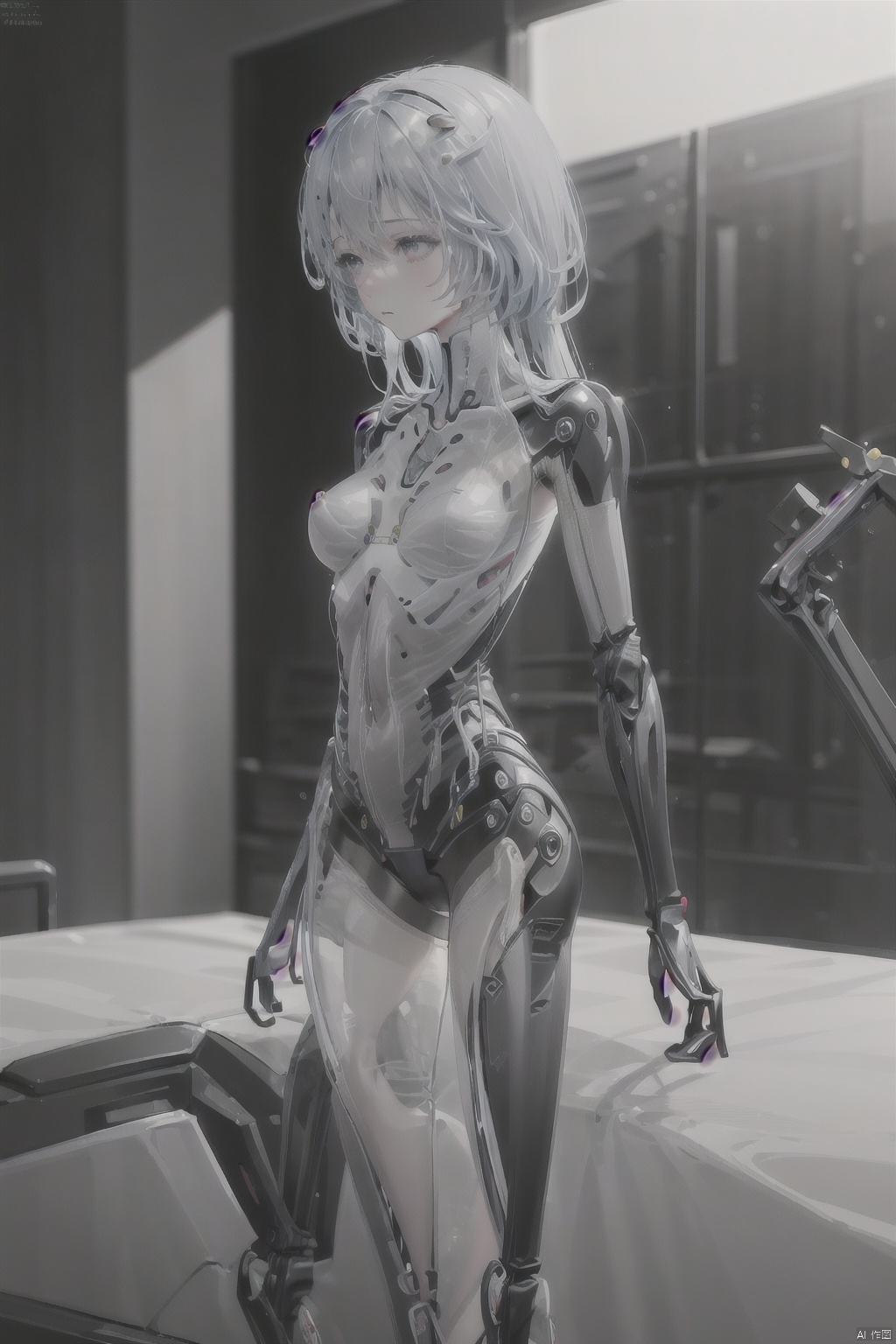  1girl, solo, 
long hair, breasts, 

ayanami rei, A Robot,spine,Ribs, ulna, sternum, 
scapula, clavicle, mandible,T
