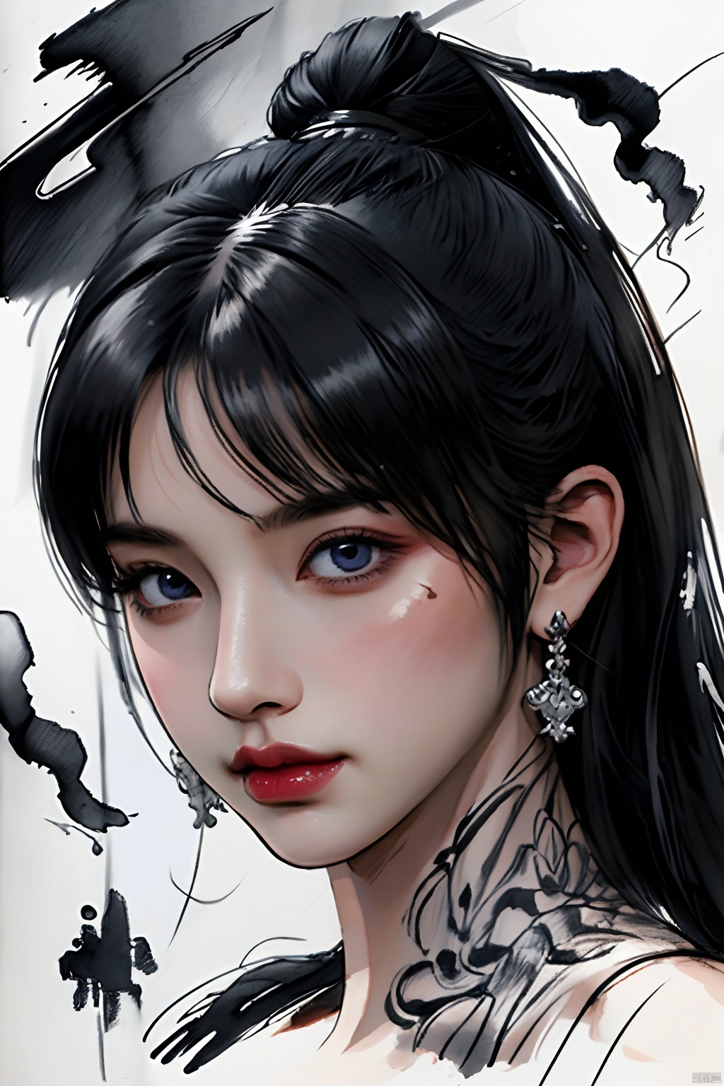  tifa for ff7, perfect detailed eyes, athletic body, intricate facial details, highly detailed, line ink illustration,highly detailed, ink sketch,ink Draw,Comic Book-Style 2d,2d, pastel colors, Ink painting, nicestyle