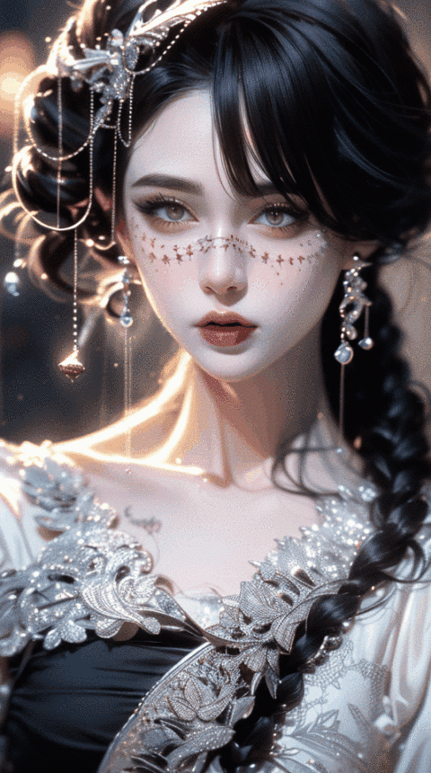  Vampire Queen, backlit, intricate details, highly detailed, slate atmosphere, cinematic, dimmed colors, dark shot, muted colors, film grain, lut, spooky, depth blur, blurry background dof, bokeh, realistic, realistic skin,1 girl,Closed lips,qingsha