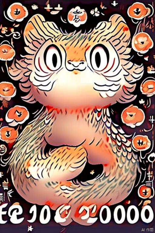 new_year,fireworks,dragon,red,golden,,【peach_blossom】,, cover,, mjtyhz,big_eyes cute, mjtyhz