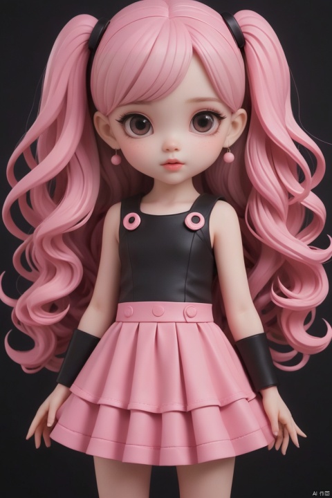  super cute pink girl in a dark theme