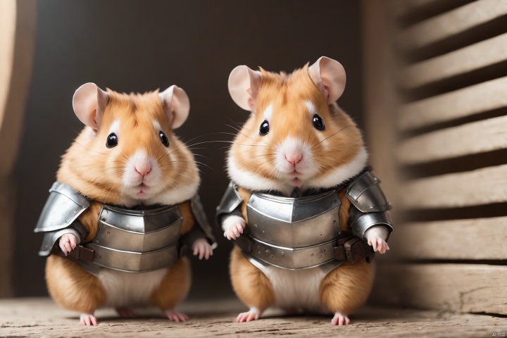 Anthropomorphic Hamster, wearing military uniform, armor, weapons, war rattling,(chiaroscuro,Fujicolor, UHD, super detail ,raw,85mm,f/1.2,FujifilmXT4,)
