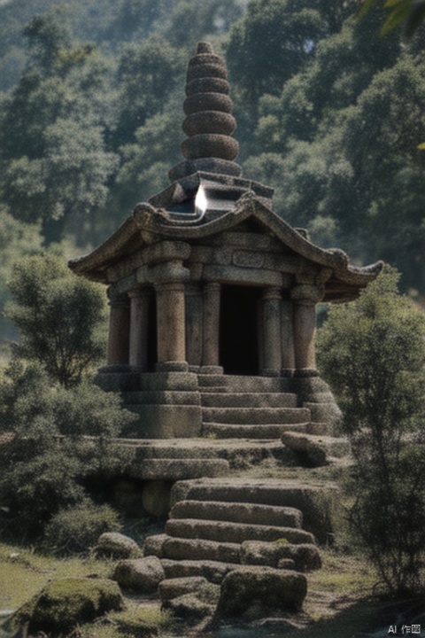 An ancient temple in the mountains