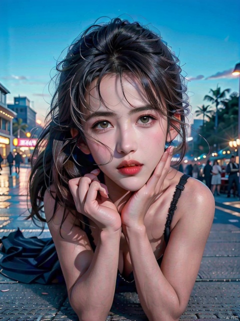  leogirl, RAW photo, realistic, hyperrealistic, photorealistic, high resolution,
masterpiece, best quality, high detail, top quality, asthetic, 1girl, outdoors,full body, cityscape, mall, neon trim,  looking at viewer,beautiful face , , sufei