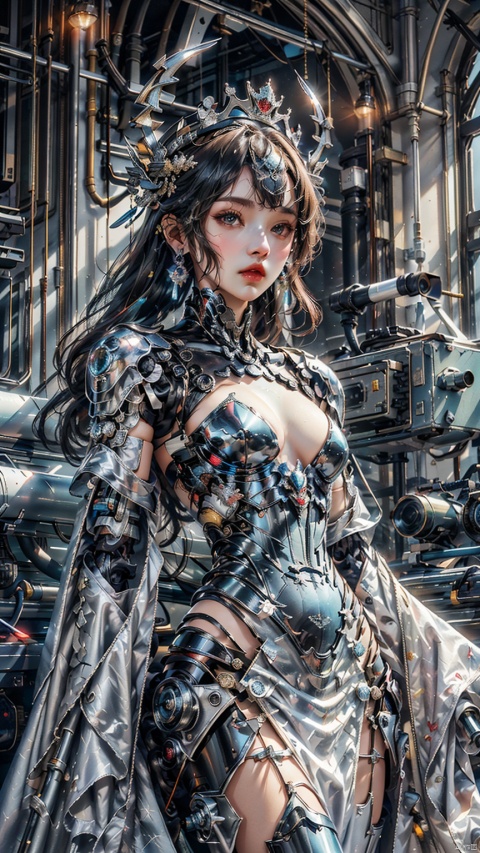 Girl, solo, female focus, (Hanfu) (kimono) (skirt), long hair, (future technology), (machinery), (cyber color) (prosthesis) Red lips, bangs, earrings, kimono, Chinese cardigan, print, tassel, (face) (positive light),
Element whirlwind, Chinese dragon _ imagination _ _ cloud _ fire cloud _ dragon, Chinese architecture.

((Masterpiece), ((Very Detailed CG Unity 8K Wallpaper)), Best Quality, High Resolution Illustrations, Amazing, Highres, (Best Lighting, Best Shading, A Very Refined and Beautiful), (Enhanced) ·, 1 girl, Light-electric style, 1girl,shining, drakan_longdress_dragon crown_headdress, chineseclothes