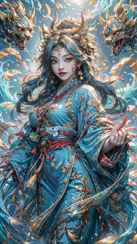 1 girl, solo, female focal point, (wearing a blue monster mask) (Japanese yaksha) (blue costume) (bright photo) (kimono) (skirt), long hair, (Chinese clothing) red lips, bangs, earrings, kimono, Chinese cardigan, print, tassels, sword (straight sword)
Elemental whirlwind.
(Masterpiece), (Detailed CG Unity 8K Wallpaper), Best Quality, High Resolution Illustrations, Amazing, Highres, (Front View) (Positive Light) (Best Lighting, Best Shadows, A Very Exquisite and Beautiful), (Enhanced)