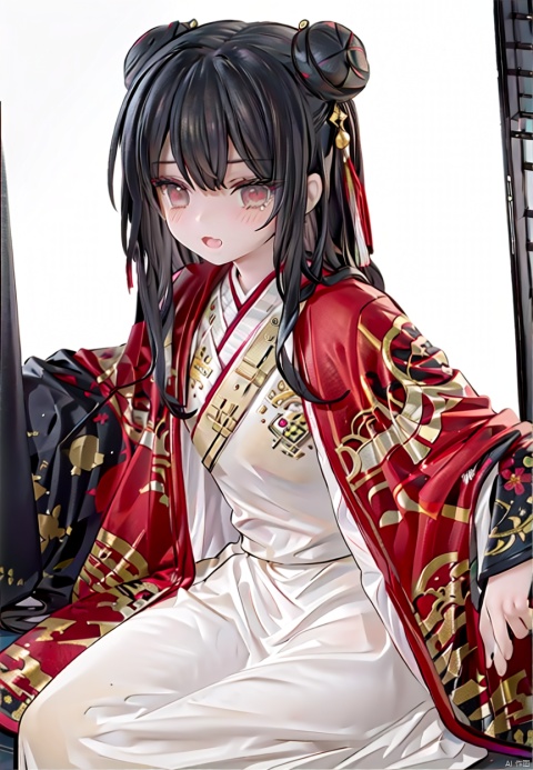  //masterpiece, ((best quality)), (ultra-detailed), (illustration), an extremely delicate and beautiful, dynamic angle, chromatic aberration,((Medium shot)), ((colorful)),//,(loli:1.2),petite child,double bun,very long hair, chinese clothes,bloomers,black coat,night,indoors, black hair, (purple hair:0.5), //,sitting,wariza,(half-closed eyes:1.1), shy,blush,tears in eyes,open mouth,(yawning:1.1),fang,arms between legs, hand between legs,= =, black eyes, ,feiyufu