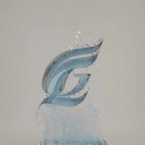  3DMMD, logo, water element, water,water, ice, bailing_ice_sculpture, clear back ground, white back ground