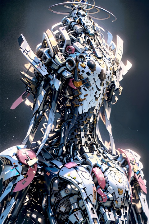  (8k, RAW photo, best quality, masterpiece:1.2),(realistic, photo-realistic:1.4),1girl, close-up,nervous system,sacred geometry,(Mandala Art:0.4), dramatic lighting,(stained glass:0.9),mecha,Pink Mecha,Honey Mecha, halo,(alien:0.5), (translucent skin:0.9),robot joints,baimecha, otherworldly hues, unseen light,