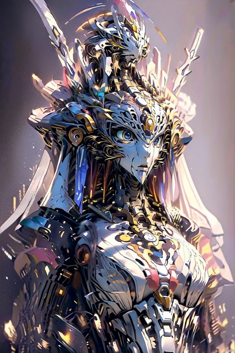  (8k, RAW photo, best quality, masterpiece:1.2),(realistic, photo-realistic:1.4),1girl, close-up,nervous system,sacred geometry,(Mandala Art:0.4), dramatic lighting,(stained glass:0.9),mecha,Pink Mecha,Honey Mecha, halo,(alien:0.5), (translucent skin:0.9),robot joints,baimecha, otherworldly hues, unseen light, hjyzbrobot, HTTP,chibi