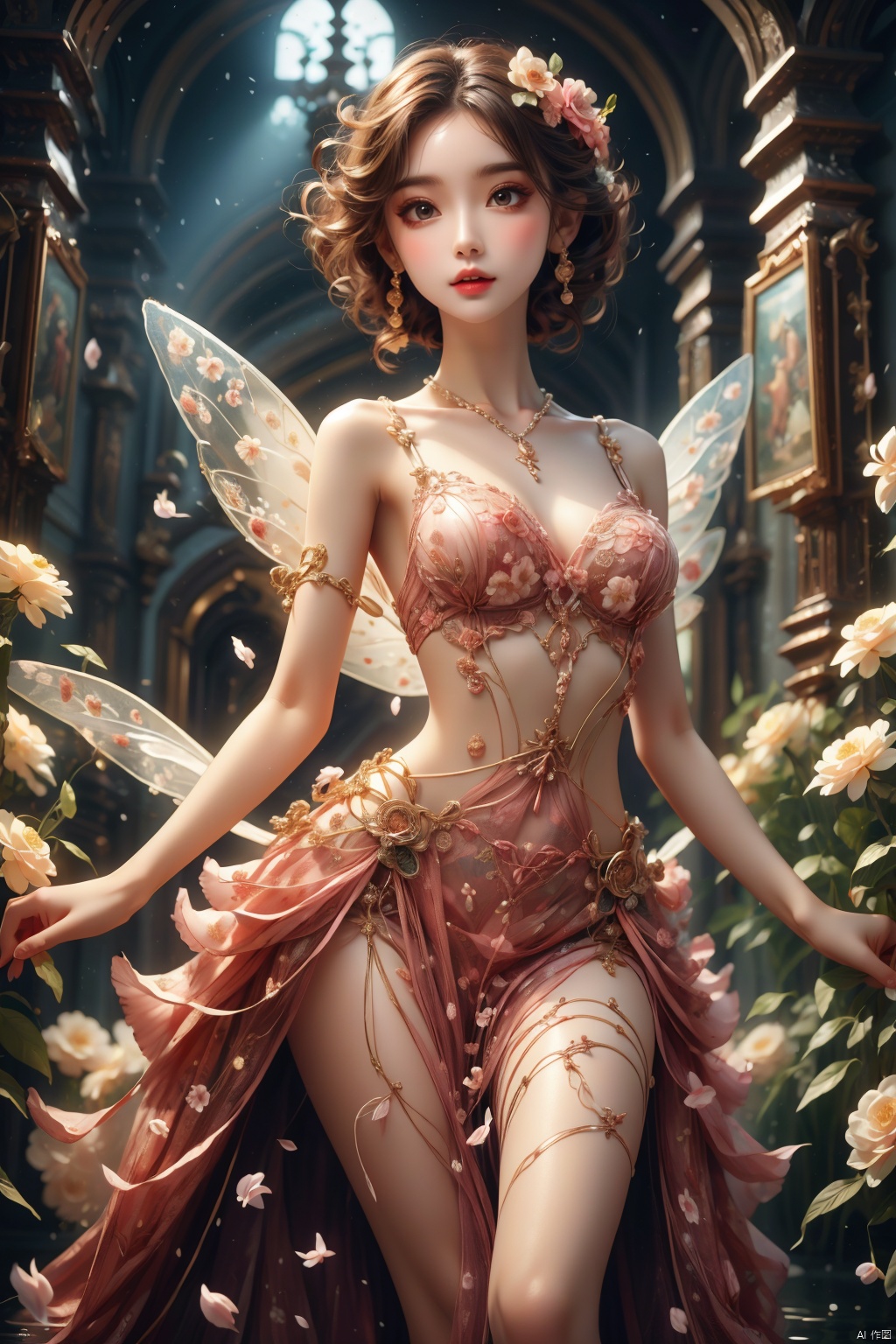  flower,flower,A girl, so elegant, so noble, as if she were a fairy descending from heaven. Her figure is so soft and beautiful, as if a graceful swan is dancing gracefully in the water. Her dress sparkled in the sunlight, like a treasure chest adorned with countless pearls. High resolution images, vibrant colors, bold patterns, modern style, pop art, cheerful atmosphere, soft colors, professional photography,