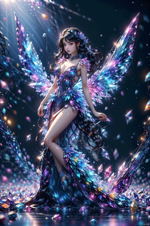  best quality,highly detailed,masterpiece,ultra-detailed,illustration,solo,an extremely delicate and beautiful,8k_wallpaper,extremely detailed,an extremely delicate and beautiful girl,world masterpiece theater,dynamic angle,focus_on_face,full body,1girl,multiple_girls

Enchanting mermaid with iridescent scales and flowing seafoam hair, swimming gracefully in a crystal-clear ocean, surrounded by colorful coral reefs and mystical underwater creatures, creating a sense of wonder and mystery, captured in a dreamy and ethereal watercolor painting., cute girl, , crystal_dress , crystal , wings ,