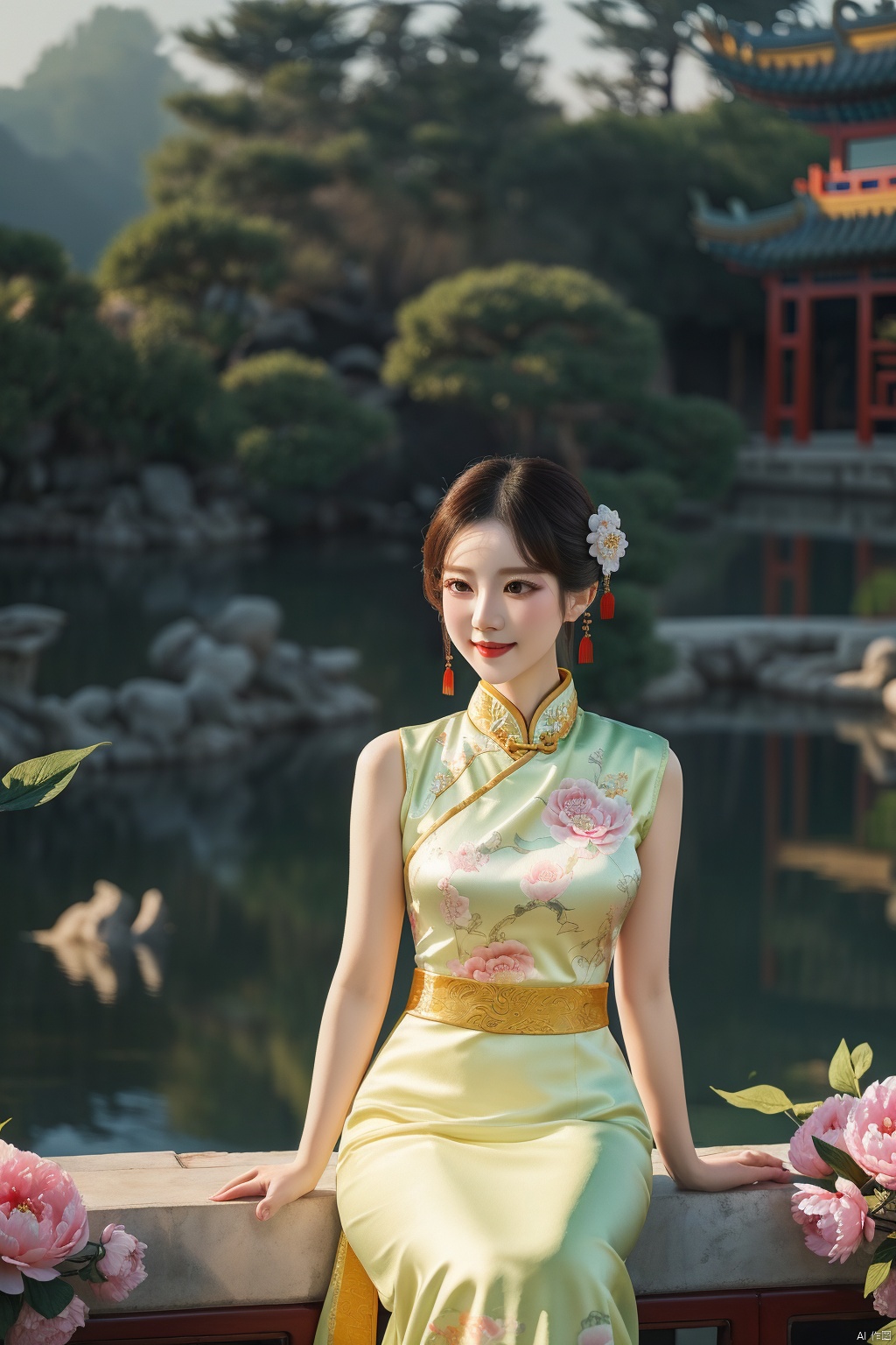 (masterpiece, best quality:1.4),(intricate details),unity 8k wallpaper,

Exquisite elegance, captivating allure: 1.7, intricate details, high-resolution wallpaper, poised, graceful, traditional Chinese garden, serenity, ultra-detailed, warmtone, dusk, 1 girl, solo,CNoperaCostume,light theme, sytx, yinjian, peony, delicate smile, sparkling eyes, slender figure, full-length, masterpiece, best quality, chinese_opera_dan, cpdd, Watercolor painting, glaze, ((jyutr))