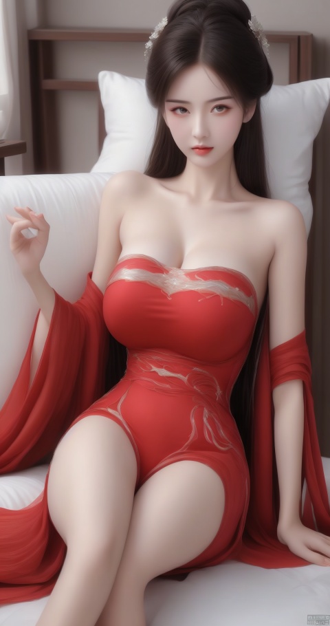 1. Girls, (vulvar juice), exposed vulva, vagina wide open, vaginal water, cover nipples, mouth slightly open, tongue out, do not wear underwear, lying on the bed, lying on the pillow, legs open, hands rub the chest. Hanfu, Medium chest, beautiful clothes, strapless clothes, Hanfu, silver clothes, side, (8K, RAW photos, best quality, Masterpiece :1.2), (realistic, Photo realistic :1.3), Super Detailed, very detailed CG 8K wallpaper, (Crystal Textured skin :1.2), (extremely delicate and beautiful), perfect hands, Perfect legs, perfect legs,