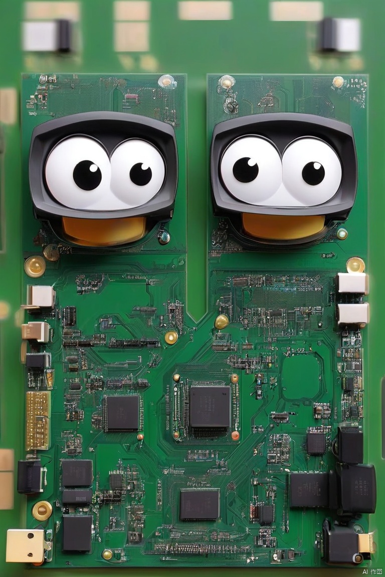  masterpiece, best quality, 3D cartoon art, poster quality, 1 PCIe PCB adapter with a pair big cartoon eyes on top side of the board and two human arms on each side of the PCIe adapter and human legs on the bottom side of the PCIe adapter(PCIe adapter a pair cartoon eyes:1.1),（Sad expression on the PCIe adapater:1.4),(flat green background:1.4)