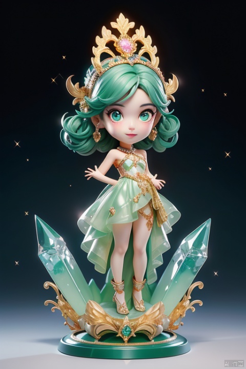  
(Masterpiece, top quality, best quality, Official Art, Beauty and Aesthetic :1.2), Dragon, made of emerald, sculpted in gold, model, very pretty, aesthetic, crystal, eyes especially sparkly, surface polished with natural gloss, very transparent and beautiful, emerald material
裙子👗不能太短。