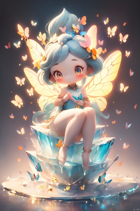  (masterpiece, best_quality, ultra-detailed:1.3), epic, digital painting, welcoming, Rose fairy::3, see-through gossamer, slim,transparent_background,:>,masterpiece, best quality,BREAK, 1 girl\( cute face, Full body, sitting, detailed beautiful eyes, bare legs, costume combination, Goddess, perfect body, (sitting on ice_planet:1.22) (lots of [floting blue Butterflies:floting ice:0.4:1.22) , BREAK, (detailed light), (an extremely delicate and beautiful), volume light, best shadow, cinematic lighting,sssr
