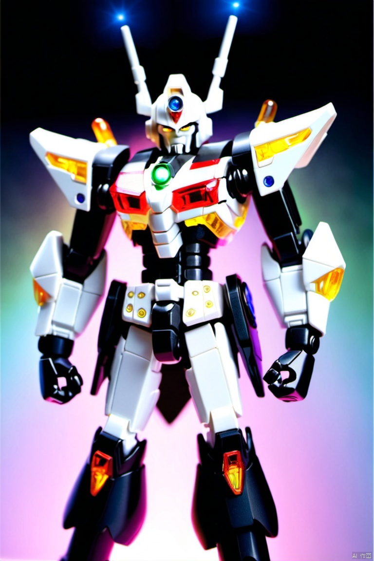  best quality masterpiece，GammaWhite King V2, eyes radium laser shoot like a torchlight, walk on three feet,