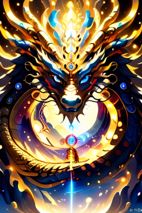  whose majestic appearance and wise eyes symbolize authority and knowledge. It is proficient in digital languages and encryption protocols, skillfully handles foreign affairs, and promotes harmonious cooperation between different kingdoms. The messenger not only built a bridge between the kingdoms, but also enthusiastically shared knowledge to promote the popularization and development of blockchain technology. Dragon Man (fantasy, conceptualization), Dunhuang style, eyes with laser rays,生成的是龙，