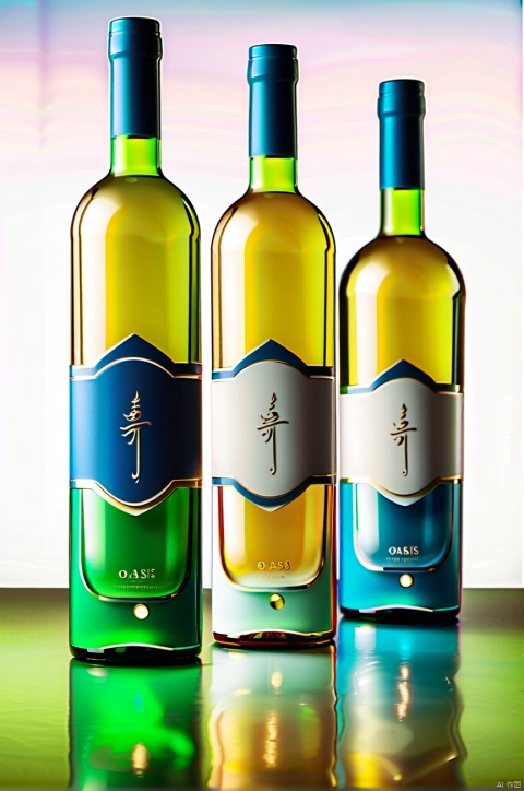 1. This is a trademark design on the surface of a liquor bottle, and the shape is rectangular.
Name of the wine: Source of Oasis. Combining "Oasis" with elements such as oasis and water sources represents the purity and nature of liquor. Green and blue can be used to express oases and water sources, while adding some traditional Chinese cultural elements, such as Chinese characters, seals, etc., to increase the cultural connotation of the brand