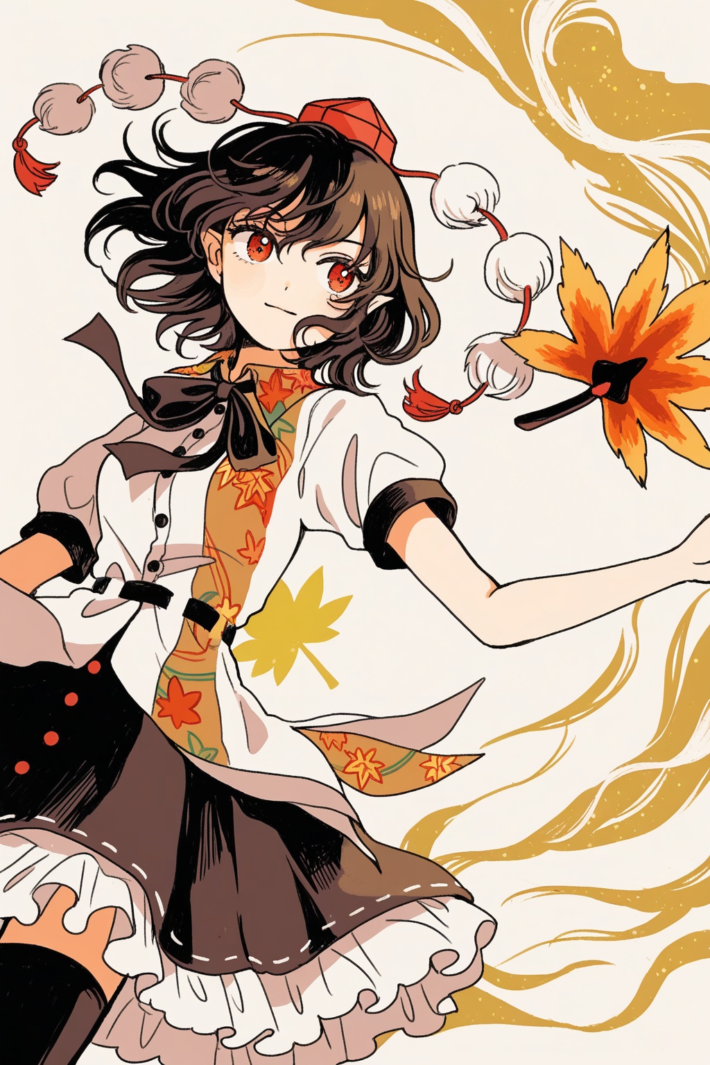 shameimaru aya,  upper body,  eyelashes by ①⑨ on Tensor.Art
