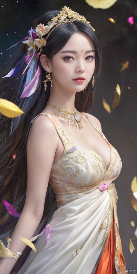  1girl,Han Chinese girls,white Hanfu,,full body,feathers,floating object,floating weapon,chinese clothes,large breasts,There are many scattered luminous petals,bubble,contour deepening,black rose,jewelry, earrings,lips, makeup, portrait, eyeshadow, realistic, nose,{{best quality}}, {{masterpiece}}, {{ultra-detailed}}, {illustration}, {detailed light}, {an extremely delicate and beautiful}, a girl, {beautiful detailed eyes}, stars in the eyes, messy floating hair, colored inner hair, Starry sky adorns hair, depth of field, large breasts,cleavage,blurry, no humans, traditional media, gem, crystal, still life, Dance,movements, All the Colours of the Rainbow,zj,
simple background, shiny, blurry, no humans, depth of field, black background, gem, crystal, realistic, red gemstone, still life,crystal