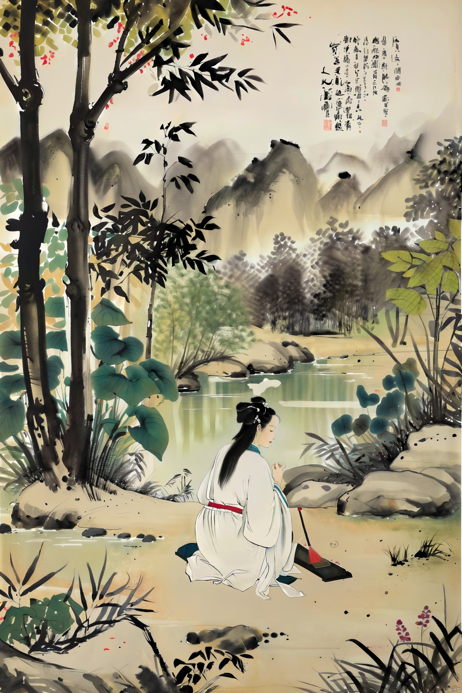  In a secluded valley, a Taoist disciple sits by a stream, engrossed in reading ancient scriptures on bamboo slips. Surrounded by lush trees, sunlight dapples the ground through the foliage, creating a harmonious blend of nature and the tranquility of Taoism., traditional chinese ink painting,black and white ink painting，sex,Family, spring outing, lawn, camping,they are have sex, baking, barbecue, pets, natural scenery，nude,reality,polaroid,nipples,areola,highres,Cinematic Lighting,child,*****,wallpaper,absurdres,incredibly absurdres,cameltoe,lens flare,Tyndall effect,moody lighting,available light,rim light,Volumetric Lighting,light leaks,midriff,flat chest,naked,pubic hair,masterpiece,sexy,penis