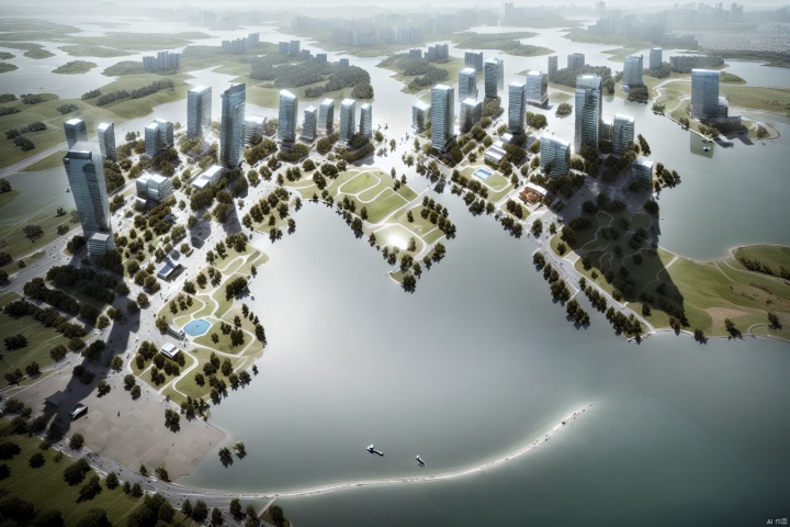  Urban design,City block,Villa area,water,river side,lake, bird view,MIR, Arch Modern, Research Institute,The azure lake water,Outdoor,Office Building,Landscape,Arc landscape, high-rise, landscape, MIR, architecture, Arial view, bird 's-eye view