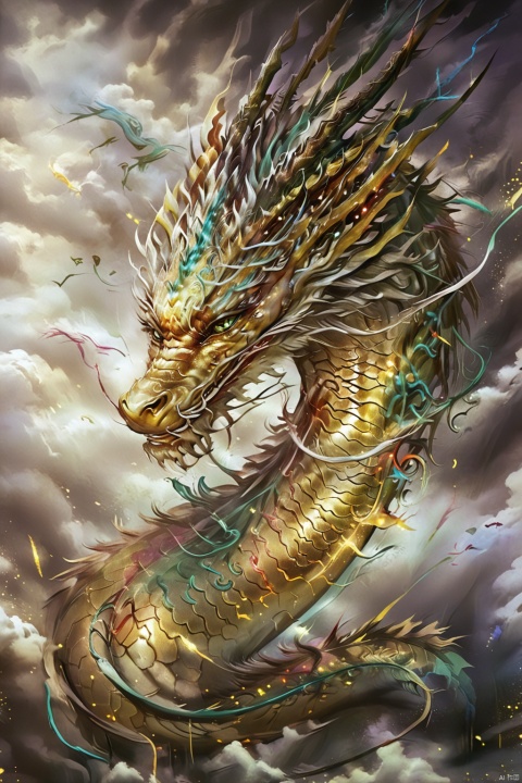  Dragons usually have huge bodies, strong limbs and long tails. Its scales may be sparkling gold, silver or other bright colors, each of which is hard and smooth. When the wings of the dragon spread out, they can cover the vast sky, and the film on the wings may shine with a variety of colors, as beautiful as a rainbow.