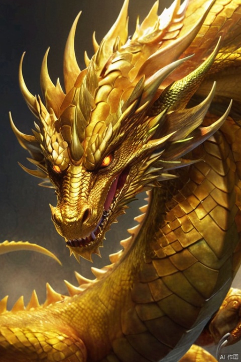  The dragon usually has a huge body, the dragon's expression is more fierce, strong limbs and long tail. Its scales may be shimmering gold, silver, or other bright colors, and each one is hard and smooth. When the wings of the dragon are unfolded, they can cover the vast sky, and the film on the wings may flash with various colors, as beautiful as the rainbow.