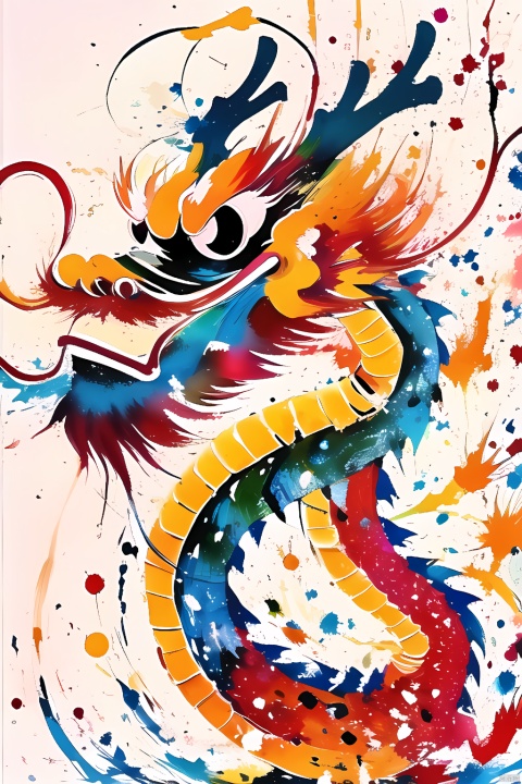  lcxl,looking at viewer,white background,no humans,traditional media,animal focus,,dragon,, masterpiece, best quality,