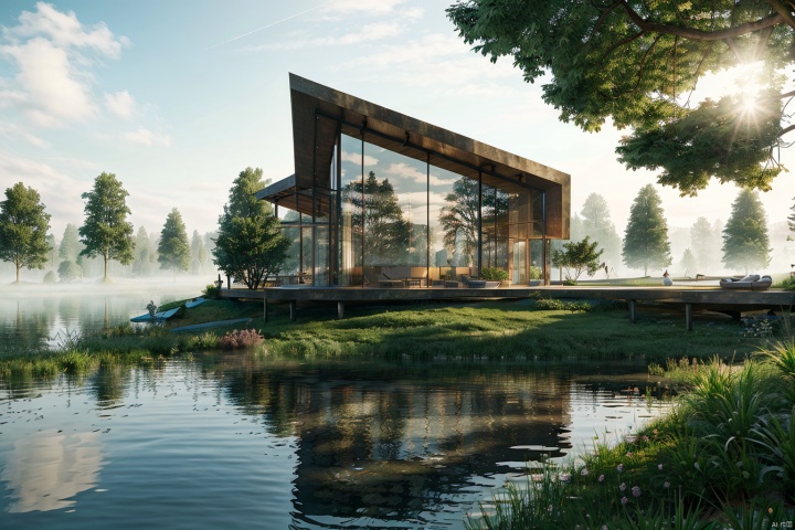  submarine villa,forest,villa in the forest,amazing architecture, outdoors,bird,flsh,boat,
building,water,scenery,ray tracing,best quality,extreme detail,masterpiece,UHD,16k,wallpaper,poster,film texture,award-winning, dvarchmodern,scenery wallpaper
