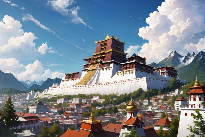 Potala Palace,best quality,masterpiece,extreme details,hd,highres