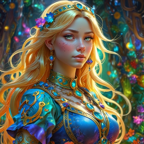  1girl,

magical radiance, Concept art,depth of fieldm, realistic, 
fractal, colorful, depth of field , vivid colors, 
﻿