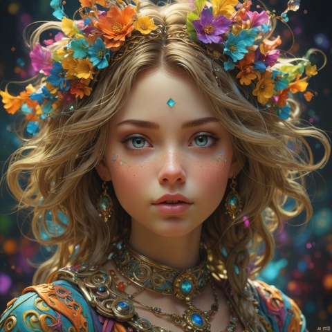 1girl,

magical radiance, Concept art,
fractal, colorful, depth of field , vivid colors, 
﻿
