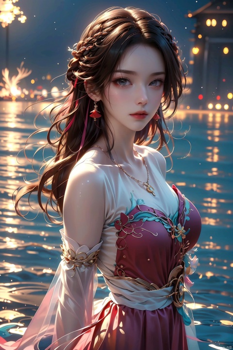  1girl,Bangs, off shoulder, colorful_hair, ((colorful hair)),golden dress, yellow eyes, chest, necklace, pink dress, earrings, floating hair, jewelry, sleeveless, very long hair,Looking at the observer, parted lips, pierced,energy,electricity,magic,tifa,sssr,blonde hair,jujingyi,
(art by Anna Dittman:1)(art by Alessio Albi:1.2),(masterpiece, top quality, best quality, official art, beautiful and aesthetic:1.2),Fine handmade fabric,Dramatic light,cover art body art future girl,A shallow smile,1girl,16yo, Korean Idol, Dynamic Dance, Sexy Clothing,(Oceans:1.5), oil tankers is in the background,cheongsam,White clothes, HUBG_Beauty_Girl, pinger, sd mai, HUBG_Rococo_Style(loanword)