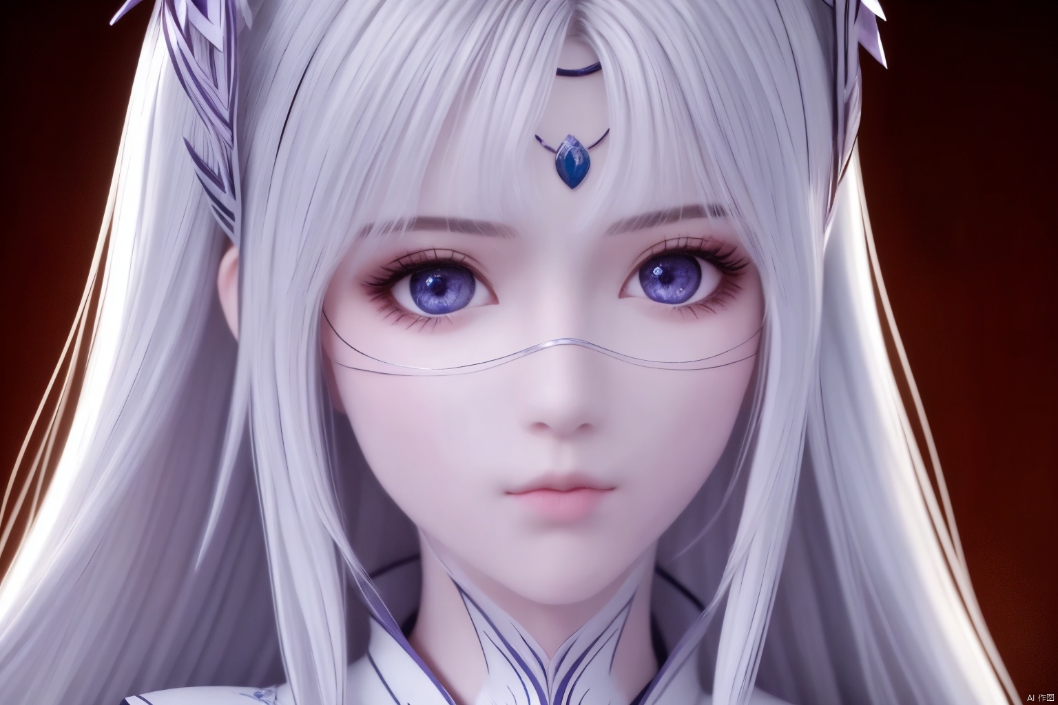 1 girl,best quality,details face,depth of field,perfect detail,white long hair,details eyes