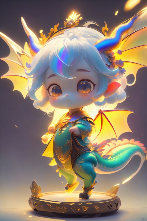  Best Quality, Masterpiece, Cute Little Dragon, Naked, dragon horns, （ Clear Color PVC Scales）, （ Clear Color Vinyl Wings）, （Colorful Scales）, Prism, Holographic, Chromatic Aberration, Fashion Illustration, Masterpiece, 8k, Super Detailed, pixiv, Delicate facial depiction with facial scalesHigh Resolution, Solo, Ultra Detail, Masterpiece, (Detail Cute Face): 1.2, (Masterpiece, Best Quality: 1.3), Beautiful Detail Glow, Best Lighting, (((Best Quality, Textile Shadows, Ultra Detail))), Beauty and Aesthetics with High Detail, Best Lighting, High Resolution, Detail, Dynamic Lighting, Ultra Detailed Skin, Intricate Detail, Ultra Detail, Sharp Detail, Coast, Levitation, xxhanfu halo cyber phoenix crown, Light-electric style, Cyberpunk Concept,,,,,