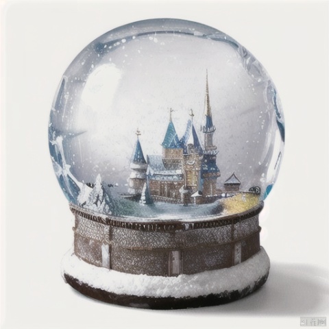  Snow Globe,castle, Sculpted,