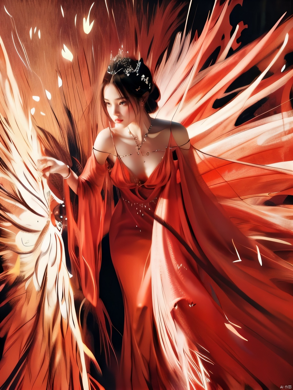  1girl,angel,evening_gown, guidao