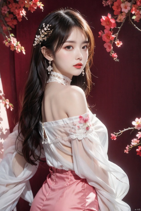  Masterpiece,Ultimate,A girl,silk,cocoon,spider web,Solo,Complex Details,Color Differences,Realistic,Moderate Breath,Off Shoulder,Eightfold Goddess,Hair Above One Eye,Earrings,Sharp Eyes,Perfect Fit,Choker,Dim Lights,cocoon,transparent,jiBeauty,yifu,wangyushan,upper_body,chinese_clothes,background_sky,no hair on eye,looking_at_viewer,facing_viewer,front-view,do not tilt,do not bias,no leap., 1girl