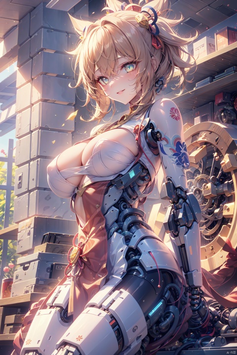  (original) , (very detailed wallpaper) , very detailed illustrations, (1 Girl) , beautiful eyes, (delicate face) , perfect detail,
((mechanical parts)), mechanical spine, mechanization, future, wide hips, laboratory, ((mecha)), stylish energy \(module\), repairing, smile,sitting
 (best lighting) , (super complex detail) , 4K Unity, (super detailed CG: 1.2) ,(8K:1.2),lifelike,流光, eula (genshin impact), bachong, kamisato ayaka, 1girl, yoimiya \(genshin impact\)