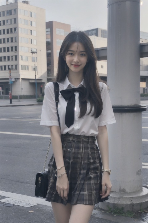  masterpiece,bestquality,realistic,8k,officialart,ultrahighres,2girls,teenager,kawaii,skinny,beautifly face,seductive smile,short sleeves,jk_style,jk_skirt,jk_shirt,(striped),jk_bow,outdoors,,slim legs,white pantyhose,brown shoes,perfect waist to hip ratio,fashionable accessories,,,multiple girls,skirt,2girls,black hair,school uniform,bag,looking at viewer,brown eyes,cosplay,hair ornament,smile,plaid skirt,long hair,jewelry,realistic,lips,bracelet,shirt,backpack,brown hair,real world location,solo focus,