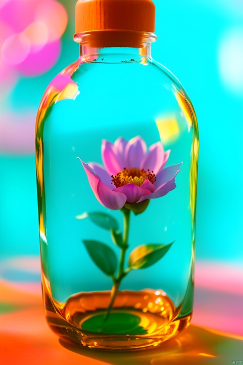  Flower, Artist Name, Blur, Depth of Field, Blur Background, Bottle, Gem, Jar, Beauty in the Bottle, Sleeping Beauty, Beauty in the Bottle, Beauty in the Bottle, Women in the Bottle, Women in the Bottle, 1girl, Light master, pink fantasy