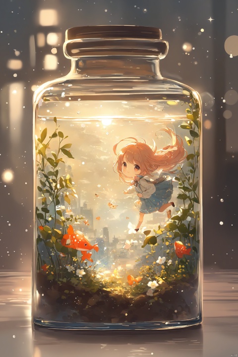 1girl,cute,Atmosphere_X,in glass,beautiful,masterpiece,best quality,very aesthetic,extremely detailed