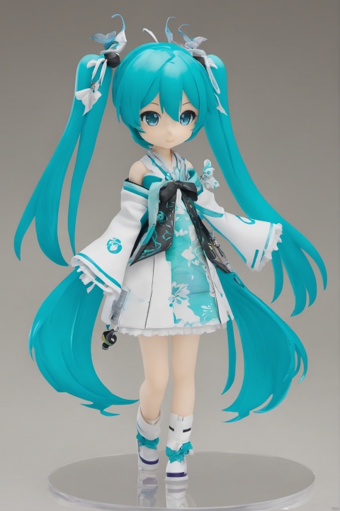 1girl,cute,garage kit,miku,simple background,masterpiece,best quality,very aesthetic,extremely detailed