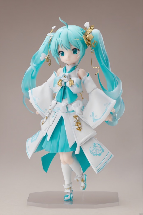 1girl,cute,garage kit,miku,simple background,masterpiece,best quality,very aesthetic,extremely detailed