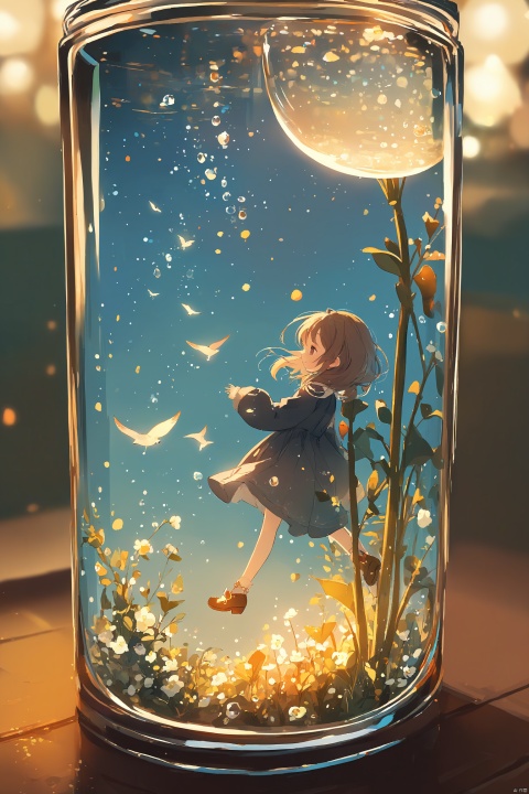 1girl,cute,Atmosphere_X,in glass,beautiful,masterpiece,best quality,very aesthetic,extremely detailed