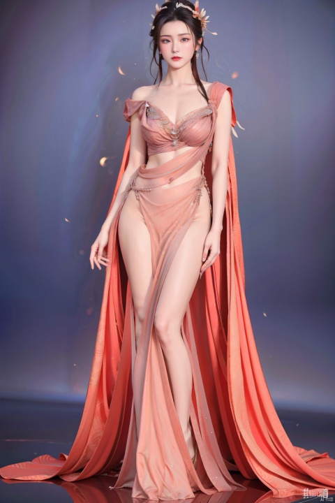  (1girl:1.3), (best quality, masterpiece, ultra high resolution),(photorealistic:1.3), (realistic:1.3), depth of field,(full body:1.2), (day:1.2), (cinematic lighting:1.2), ronron,big boobs,Hide hands, yue , hair ornament , hanfu