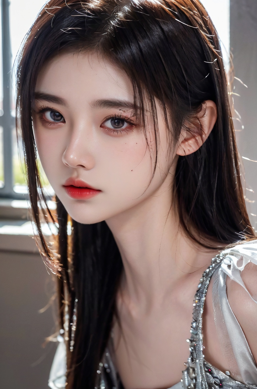  HDR, UHD, 8K, Highly detailed, best quality, masterpiece, 1girl, realistic, Highly detailed, (EOS R8, 50mm, F1.2, 8K, RAW photo:1.2), ultra realistic 8k cg,,h,:),,,jujingyi,close up